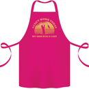 Funny Fishing Arm is In a Cast Fisherman Cotton Apron 100% Organic Pink