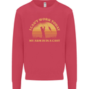 Funny Fishing Arm is In a Cast Fisherman Kids Sweatshirt Jumper Heliconia