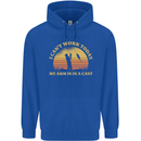 Funny Fishing Arm is In a Cast Fisherman Mens 80% Cotton Hoodie Royal Blue