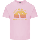Funny Fishing Arm is In a Cast Fisherman Mens Cotton T-Shirt Tee Top Light Pink