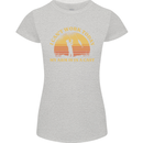 Funny Fishing Arm is In a Cast Fisherman Womens Petite Cut T-Shirt Sports Grey
