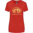 Funny Fishing Arm is In a Cast Fisherman Womens Wider Cut T-Shirt Red
