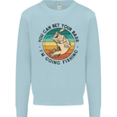 Funny Fishing Bet Your Bass Im Going Fisherman Mens Sweatshirt Jumper Light Blue