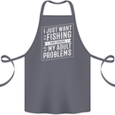 Funny Fishing Ignore All of My Adult Problems Cotton Apron 100% Organic Steel