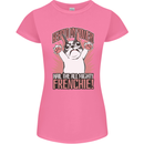 Funny French Bulldog Dog Frenchie Womens Petite Cut T-Shirt Azalea