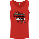 Funny Gaming Ill Bring the Beer Alcohol Mens Vest Tank Top Red