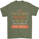 Funny Geology Geologist Science Cool Rocks Mens T-Shirt 100% Cotton Military Green