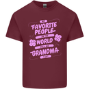 Funny Grandma Favourite People Grandparents Mens Cotton T-Shirt Tee Top Maroon