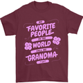 Funny Grandma Favourite People Grandparents Mens T-Shirt 100% Cotton Maroon
