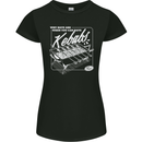 Funny Gym Overweight Fat Abs Kebabs Womens Petite Cut T-Shirt Black