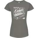 Funny Gym Overweight Fat Abs Kebabs Womens Petite Cut T-Shirt Charcoal