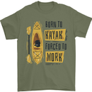 Funny Kayaking Kayak Mens T-Shirt 100% Cotton Military Green