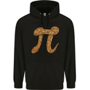 Funny Maths Snake Pi Symbol Mens 80% Cotton Hoodie Black