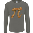 Funny Maths Snake Pi Symbol Mens Long Sleeve T-Shirt Charcoal
