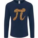 Funny Maths Snake Pi Symbol Mens Long Sleeve T-Shirt Navy Blue