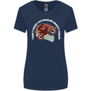 Funny Motocross Scrambling Dirt Bike Motorbike Womens Wider Cut T-Shirt Navy Blue