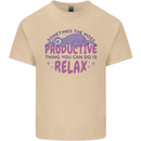 Funny Relaxing Sloth Mens Cotton T-Shirt Tee Top Sand