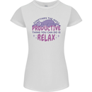 Funny Relaxing Sloth Womens Petite Cut T-Shirt White