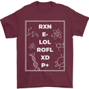 Funny Science RXN E- LOL ROFL XD P+ Geek Mens T-Shirt 100% Cotton Maroon