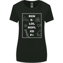 Funny Science RXN E- LOL ROFL XD P+ Geek Womens Wider Cut T-Shirt Black
