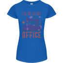 Funny Sewing Machine Seamstress Tailor Womens Petite Cut T-Shirt Royal Blue