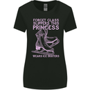 Funny Skater This Princess Wears Ice Skates Womens Wider Cut T-Shirt Black