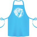 Funny Snowboarding Dont Follow Me Cotton Apron 100% Organic Turquoise