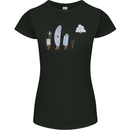 Funny Storage Evolution IT Retro PC Device Womens Petite Cut T-Shirt Black