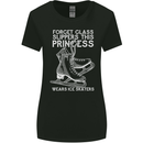 Funny This Princess Wears Ice Skates Skater Womens Wider Cut T-Shirt Black