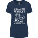 Funny This Princess Wears Ice Skates Skater Womens Wider Cut T-Shirt Navy Blue