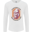 Funny Trekking Gnome Travelling Holiday Mens Long Sleeve T-Shirt White