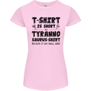Funny Tyrannosaurus Rex Dinosaur T-Rex Womens Petite Cut T-Shirt Light Pink
