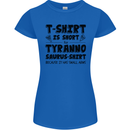 Funny Tyrannosaurus Rex Dinosaur T-Rex Womens Petite Cut T-Shirt Royal Blue