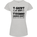 Funny Tyrannosaurus Rex Dinosaur T-Rex Womens Petite Cut T-Shirt Sports Grey