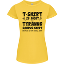 Funny Tyrannosaurus Rex Dinosaur T-Rex Womens Petite Cut T-Shirt Yellow