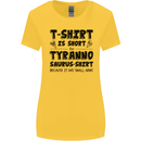 Funny Tyrannosaurus Rex Dinosaur T-Rex Womens Wider Cut T-Shirt Yellow