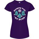 Funny Weed Hanging With My Buds Cannabis Womens Petite Cut T-Shirt Purple