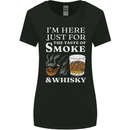 Funny Whisky and Pipe Tobacco Smoke Womens Wider Cut T-Shirt Black