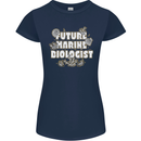 Future Marine Biologist Womens Petite Cut T-Shirt Navy Blue