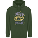 Future Mommy New Baby in Progress Pregnancy Childrens Kids Hoodie Forest Green