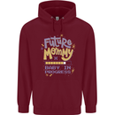 Future Mommy New Baby in Progress Pregnancy Childrens Kids Hoodie Maroon