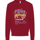 Future Mommy New Baby in Progress Pregnancy Kids Sweatshirt Jumper Red