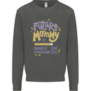 Future Mommy New Baby in Progress Pregnancy Kids Sweatshirt Jumper Storm Grey