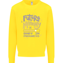 Future Mommy New Baby in Progress Pregnancy Kids Sweatshirt Jumper Yellow