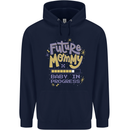 Future Mommy New Baby in Progress Pregnancy Mens 80% Cotton Hoodie Navy Blue