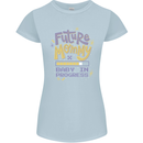 Future Mommy New Baby in Progress Pregnancy Womens Petite Cut T-Shirt Light Blue