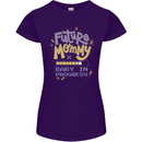 Future Mommy New Baby in Progress Pregnancy Womens Petite Cut T-Shirt Purple