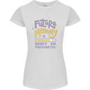 Future Mommy New Baby in Progress Pregnancy Womens Petite Cut T-Shirt White