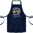 Future Mummy New Baby in Progress Pregnancy Cotton Apron 100% Organic Navy Blue