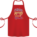 Future Mummy New Baby in Progress Pregnancy Cotton Apron 100% Organic Red